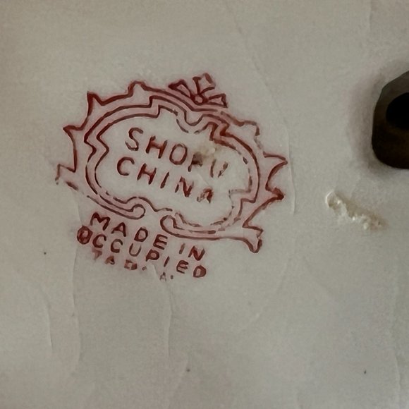 HINODE style  vintage 40's 50's ceramic porcelain oriental man carrying trunk - Picture 9 of 10